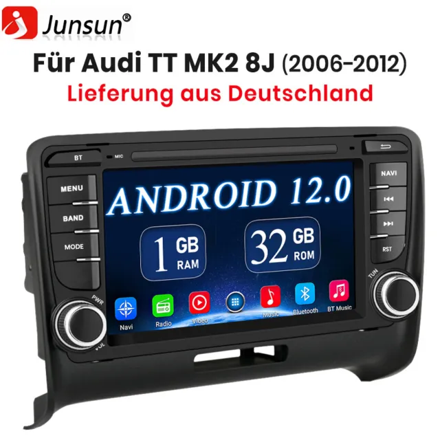 Für Audi TT MK2 8J 2006-14 Android 12 1+32GB Autoradio GPS NAVI WIFI RDS USB BT