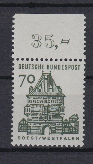 Bund 460 mit Oberrand Deutsche Bauwerke klein 70 Pf postfrisch