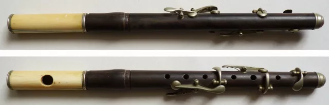 Flute Piccolo en bois en 3 morceaux 19e siècle
