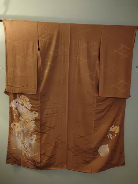 Lovely! Antique Vintage Showa Taisho Japanese Silk Kimono Houmongi