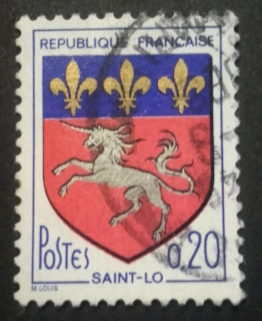 TIMBRE ARMOIRIES DES Villes De France Le Blason De Saint Lo 1966 France EUR 1,30 PicClick IT