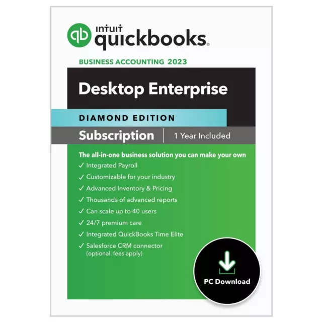 QuickBooks Enterprise 2024 Diamond - 10 User 20% DIGITAL DOWNLOAD