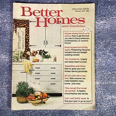 VTG Better Homes & Gardens Magazine February 1975 Kitchen Craft Recipes Herbs