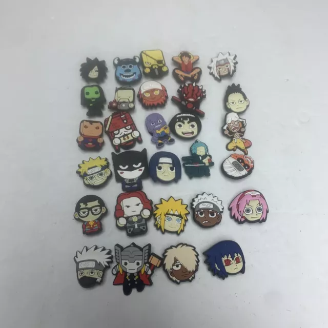 29 pc NARUTO ANIME CHARACTER Shoe Charms for CROCS JIBBITZ Marvel