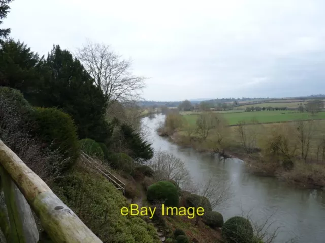 Photo 6x4 The River Wye from the Weir garden Canon Bridge 2 c2015