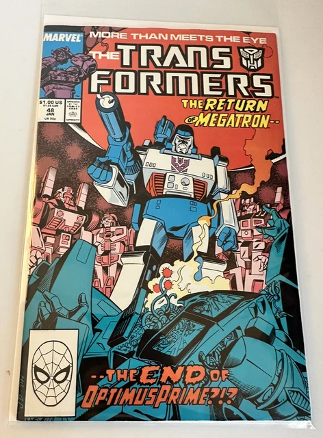 Transformers #48 Marvel Comics Jan 1989 Return Of Megatron Optimus Prime