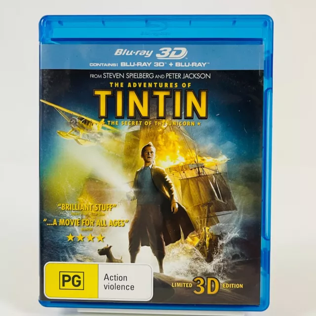 The Adventures of Tintin 3D (Blu Ray, 2011) Andy Serkis Adventure Region B