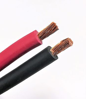 25' Ft 8 Awg Gauge Welding & Battery Cable 12.5' Red & 12.5' Black Usa  Copper