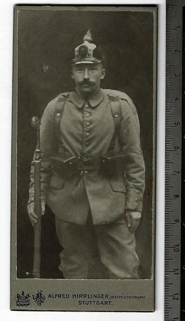 Uniformfoto, CDV, Kgr. Württemberg, Auszug WK I