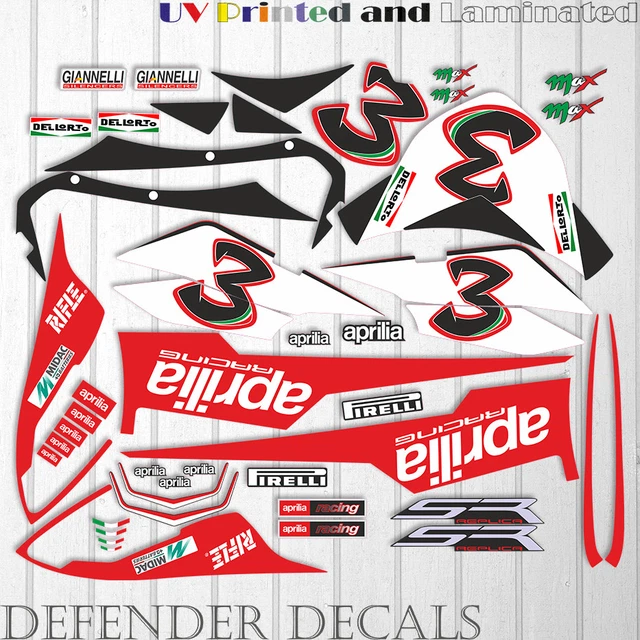 Kit adhésifs Aprilia RS 125 Extrema - 1994 - Chesterfield Biaggi Re