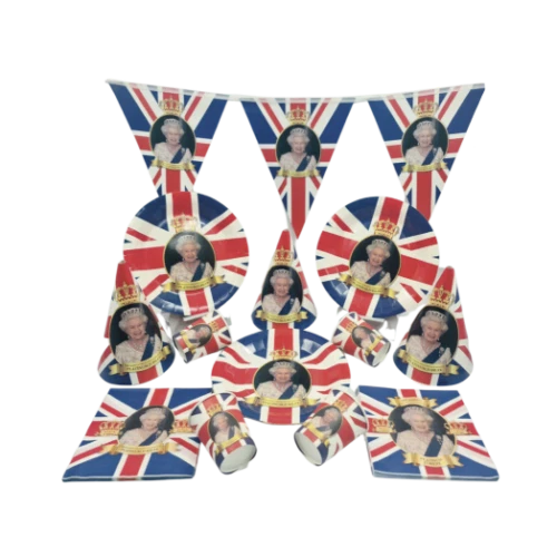 QUEENS PLATINUM JUBILEE Tableware Union Jack Party Bunting Flag Napkin