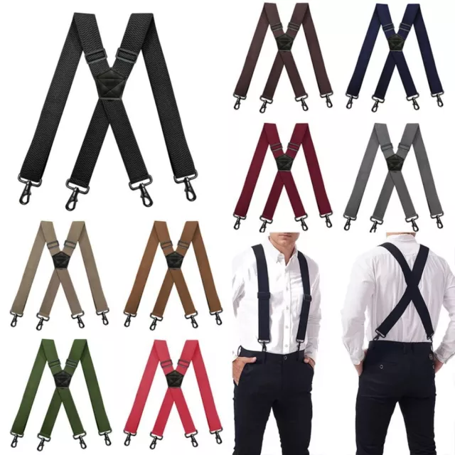 Adjustable Men's Suspenders Heavy Duty Work Braces Suspenders  Wedding Party