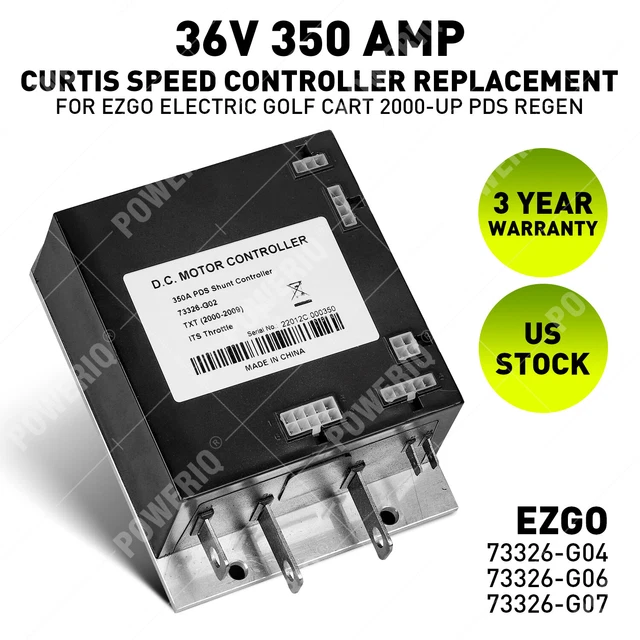 EZGO ELECTRIC GOLF Cart 2000UP PDS Regen 36V 350 AMP Curtis Speed
