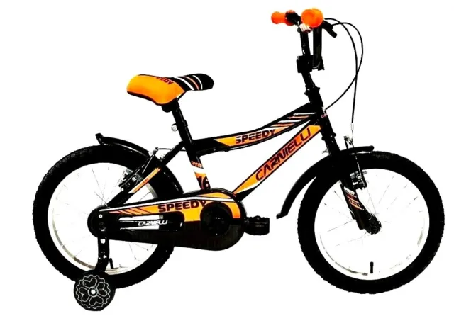 Bicicletta 16 Pollici per Bambino/a 4 5 6 Anni + Rotelle Kids Bike Bici Bimbo/a
