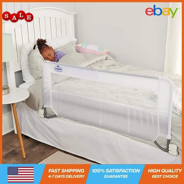43" Extra Security Swing Down Bed Rail Guard w/ Reinforced Anchor Safety System
