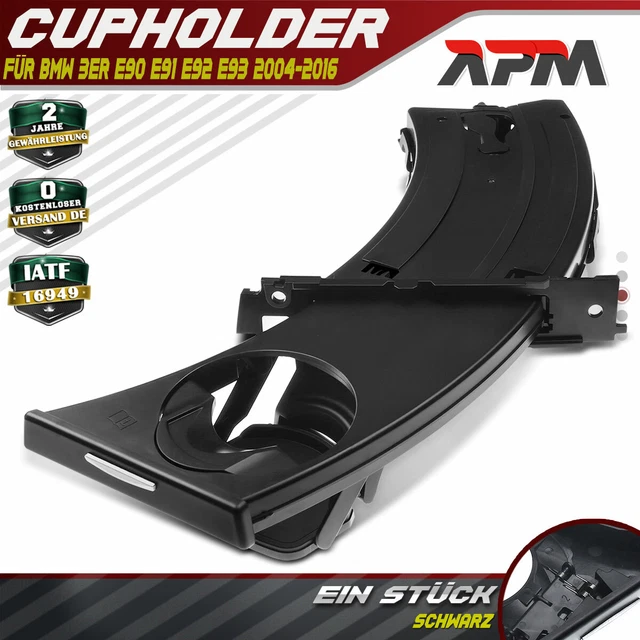 Porte-gobelet Avant Universel Pour BMW Série 1, 3, Z4 Et Plus – Noir, 2 Fentes, Installation Facile
