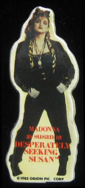 Madonna RARE VTG 1985 Desperately Seeking Susan Promo Pin Badge for jacket/shirt