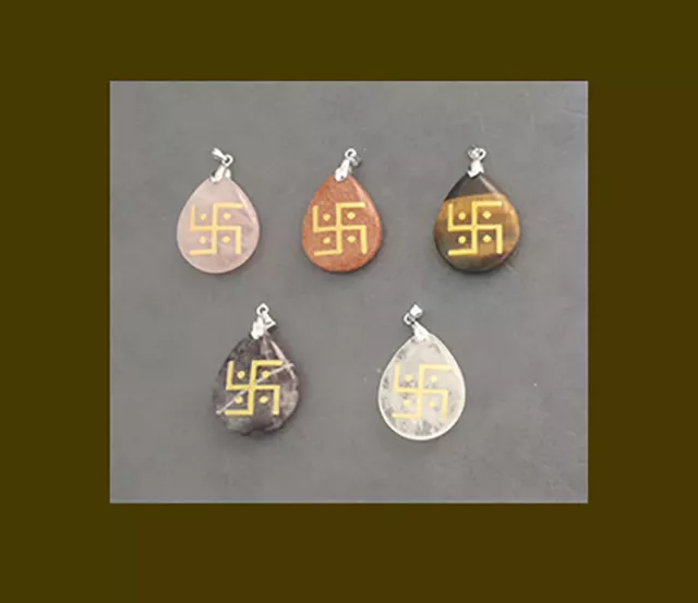 Obsidian Hindu Swastika Pendant 30mm x 25mm Obsidian Hindu Swastika Pendant 30mm x 25mm