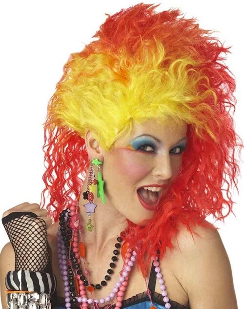 True Colors Rock Star Disco Cyndi 80s Punk Women Costume Wig