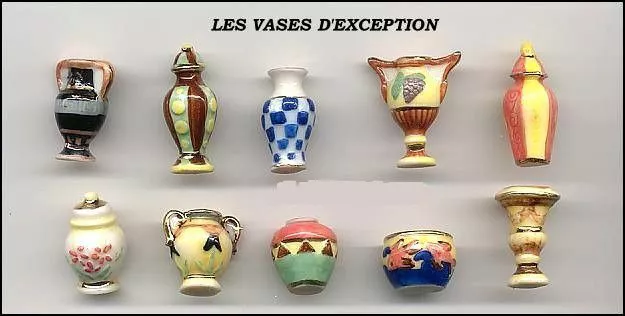 1999 LES VASES D 'EXCEPTION 3D FEVE PORCELAINE BRILLANT au choix 2