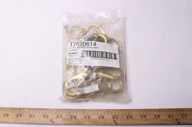 (10-Pk) Campbell Swivel Round Eye Quick Snaps 11/16&quot; T7620614