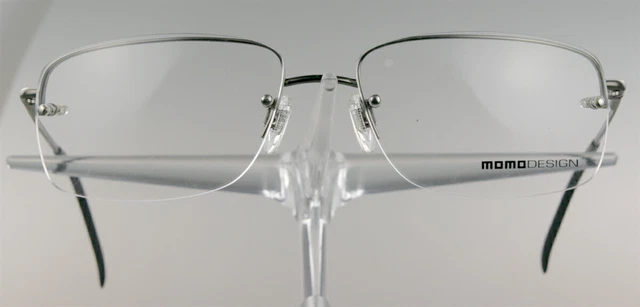 MOMO DESIGN 1018 Brille Brillengestell Silber Metall Halbrand Herren NEU