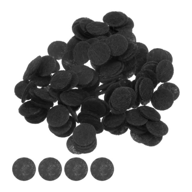 200pcs Round Felt Circles, 10mm 3/8" Craft Felt Pads Non-Woven Fabric Pad Black