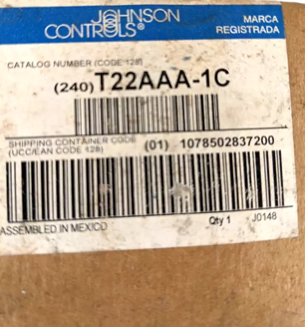 Johnson Controls T22AAA-1C Heating Line Voltage Thermostat Off-Auto Selector