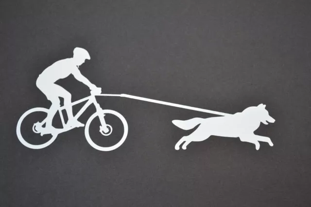 1 x SLED DOG SPIRIT BIKE JOR BIKEJORING HUSKIES HUSKY STICKERS DECALS MUSH