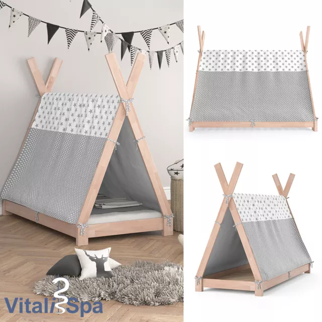 Vitalispa cama infantil cama en forma de casa Tipi + cobertor tienda de cama