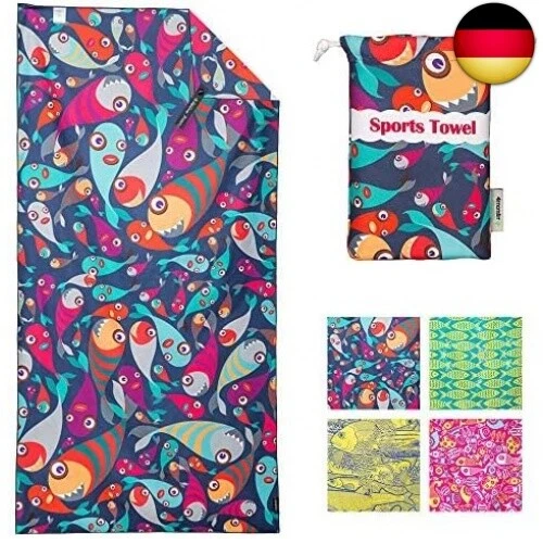 4Monster Mikrofaser Strandtuch Ultra Leicht, Sandabweisendes Handtuch