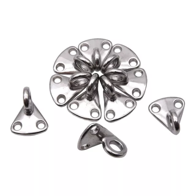 10pcs/lot 316 Stainless Steel Boat Eye Fender Hook Silver Mini Pad Eye Marine
