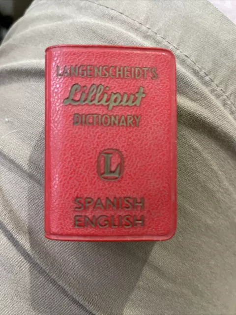 Langenscheidts Lilliput Dictionary Spanish to English 1961 Miniature