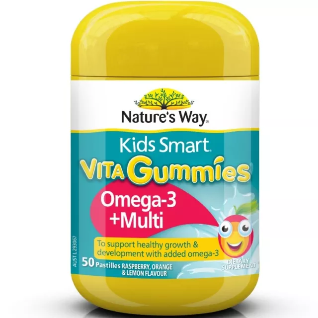 Nature's Way Kids Smart Vita Gummies Omega 3 + Multi 50s Growth