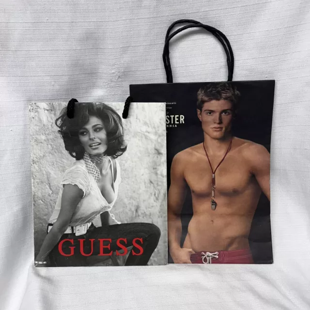 VINTAGE HOLLISTER PAPER Bags Shopping Bags Large Lot Of 2 17.97 PicClick