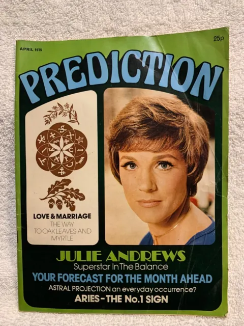 Prediction Magazine April 75 Astrology Occult Tarot Psychic - all to charity