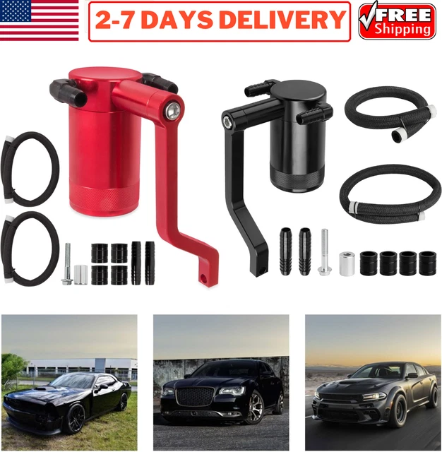 6.4L Z-Bracket Billet Oil Catch Can Kit For 11-21 Dodge Challenger