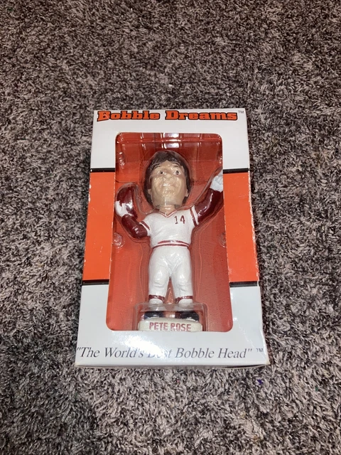PETE ROSE Cincinnati Reds Handcrafted Hand Painted Bobblehead Bobble Dreams