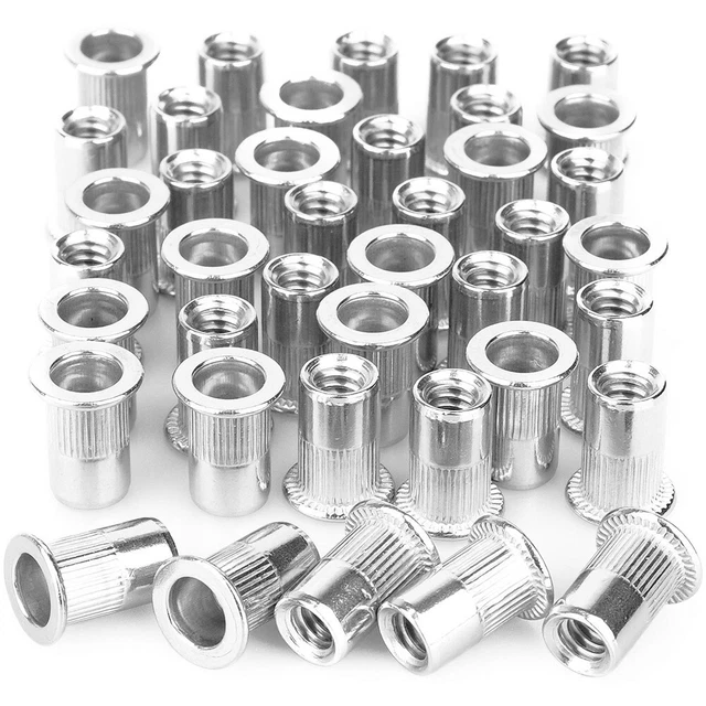 Dadi rivetto in acciaio inox di alta qualità 1/4" 20 pezzi dado di inserimento