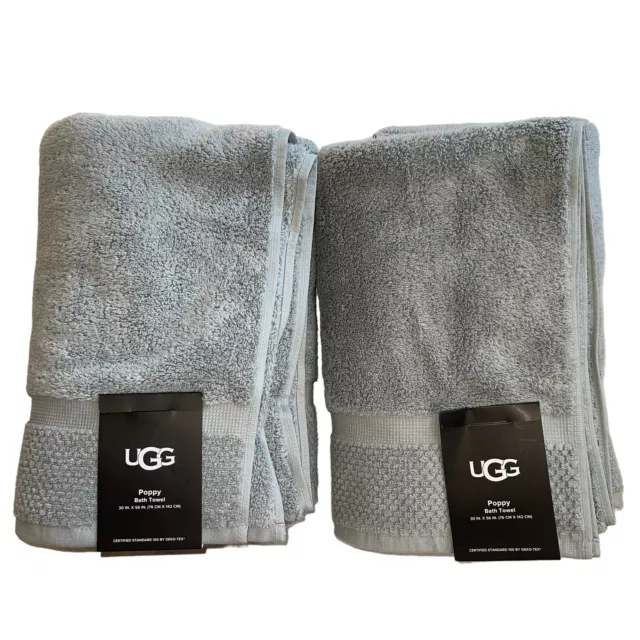 Luxurious UGG Martis Bath Towels in Glacial Grey
