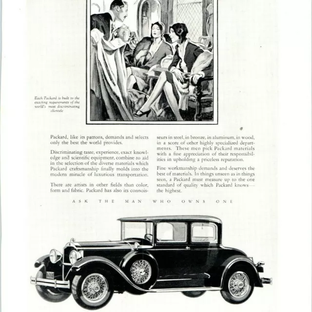 1929 Packard Auto Print Ad Automobile Car Advertising Antique Original Paper 4A