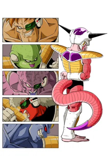 Dragon Ball Poster Cell and Saiyajins at the Cell games 18inx12in