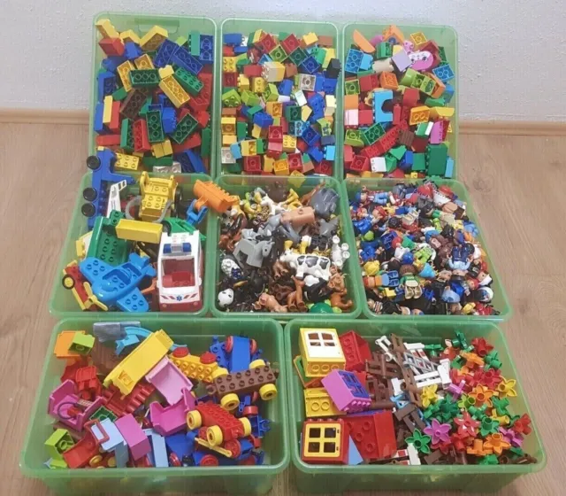 (MU1) Lego Duplo 1 Kilo KG  Konvolut Sammlung Tiere Autos Figuren Steine