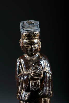Art Asia Statue Of Dignitary Altar Buddhist Bronze 2