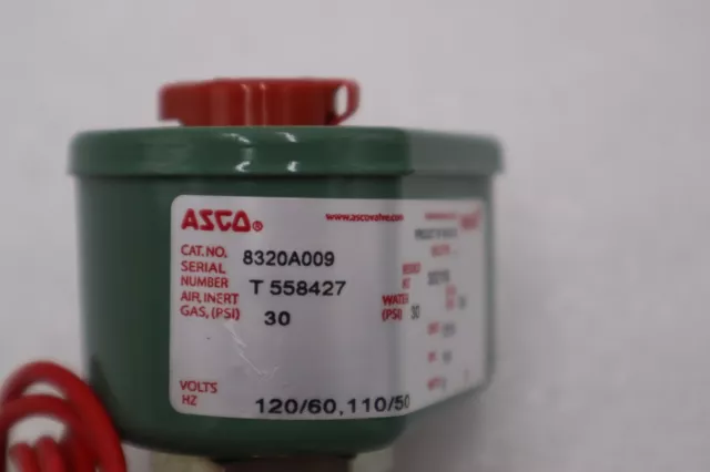 Asco Red-Hat 8320A009 SOLENOID VALVE 8320 SERIES RED HAT STOCK L-279A