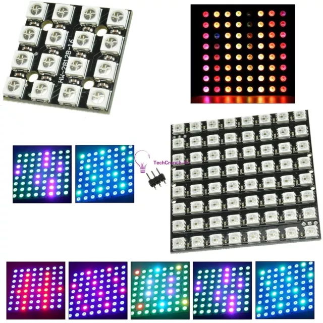 4 16 40 64Bit Full-Color WS2812 Matrix LED 5050 RGB Driver For Arduino NEW