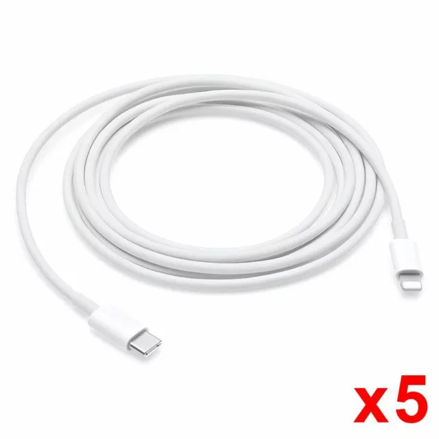 Lot 5 Câbles USB C chargeur pour iPhone 12 13 Mini 11 Pro X XR XS Max 8 7, 1M