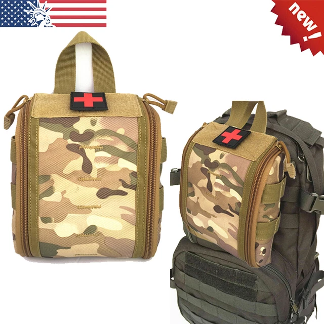 US Army Military MOLLE IFAK Individual First Aid Kit Pouch Multicam Survival Bag