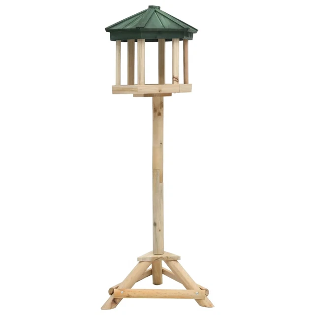 Standing Bird Feeder Solid Firwood 33x106  Z3T7