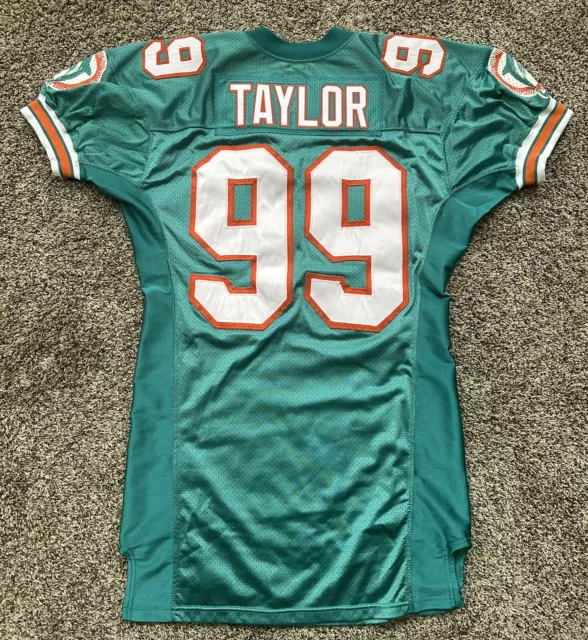 Nfl Miami Dolphins Jason Taylor Game Team Issued Jersey Hof Akron